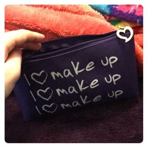 Purple makeup bag